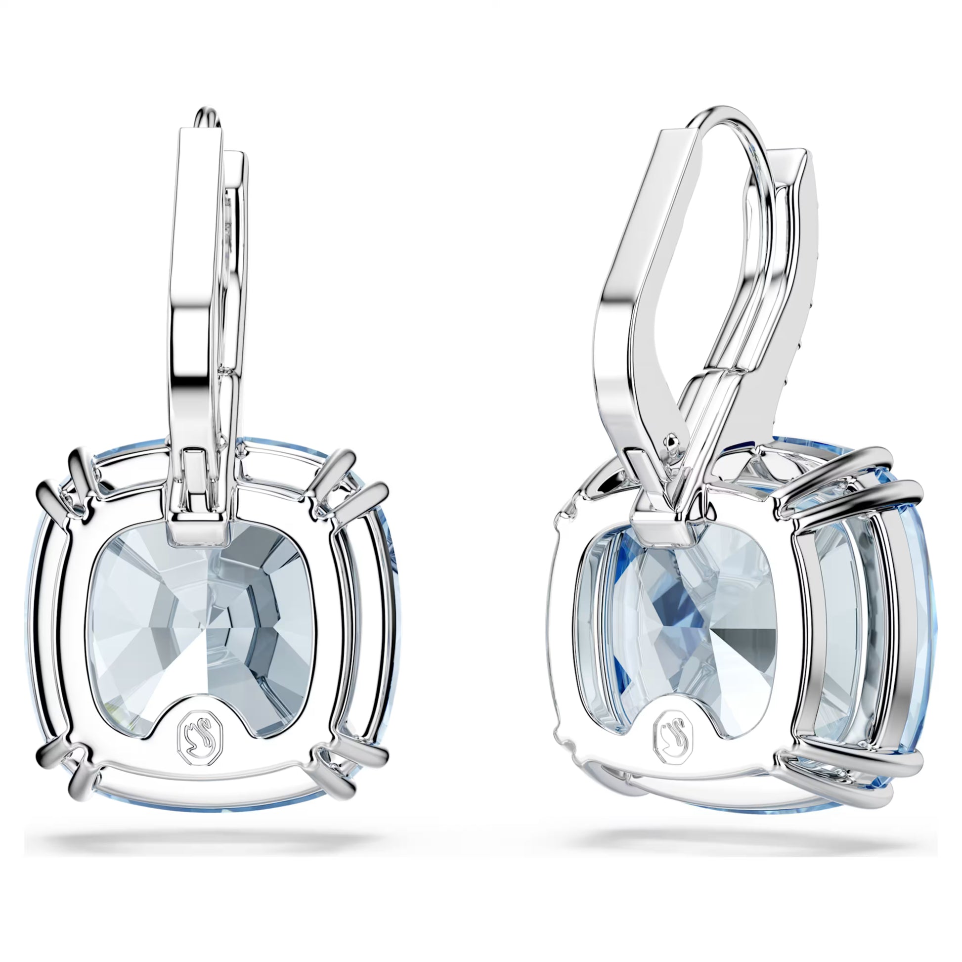 Blue Millenia Cushion Cut Swarovski Drop Earrings