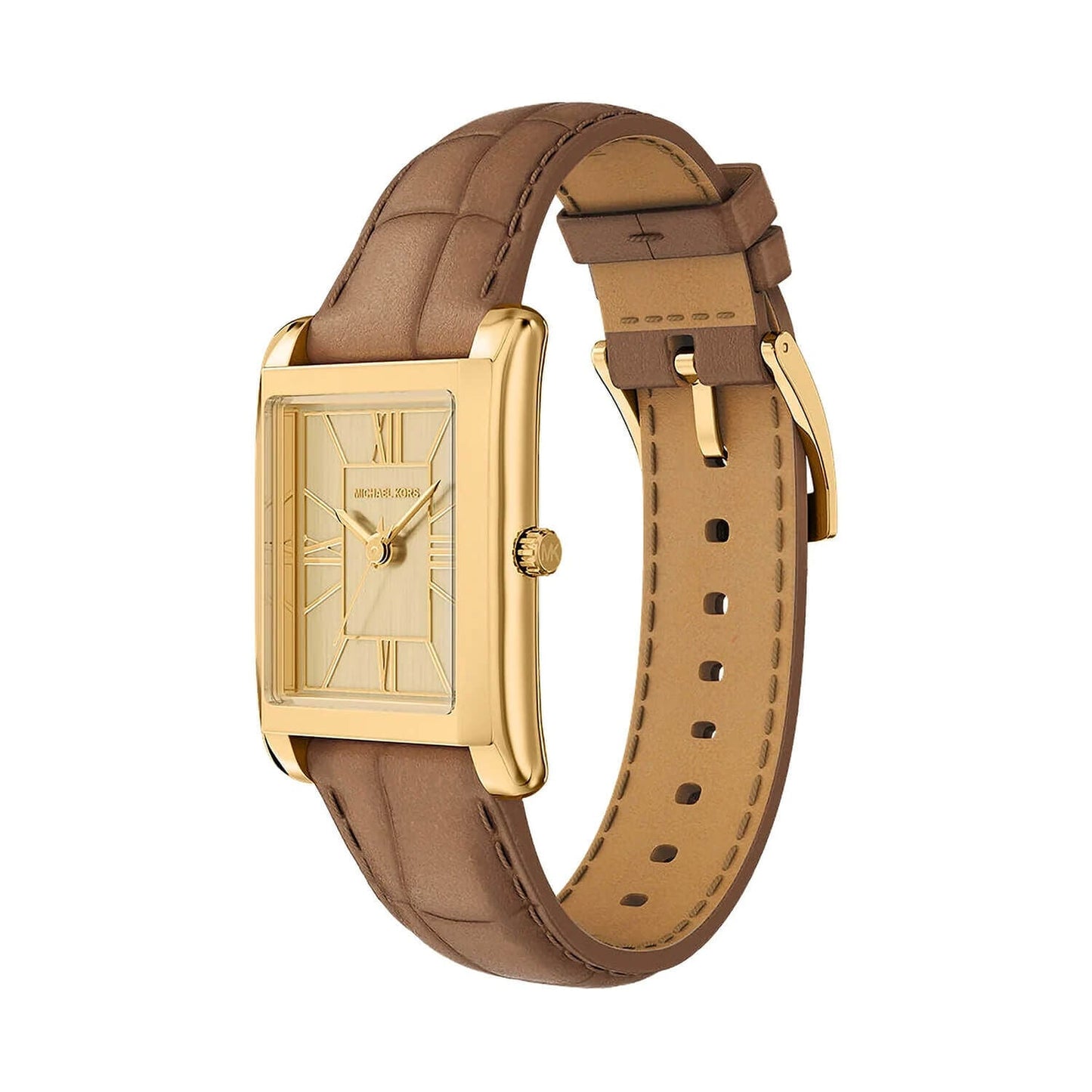 MK ESSEX LADIES BROWN LEATHER WATCH