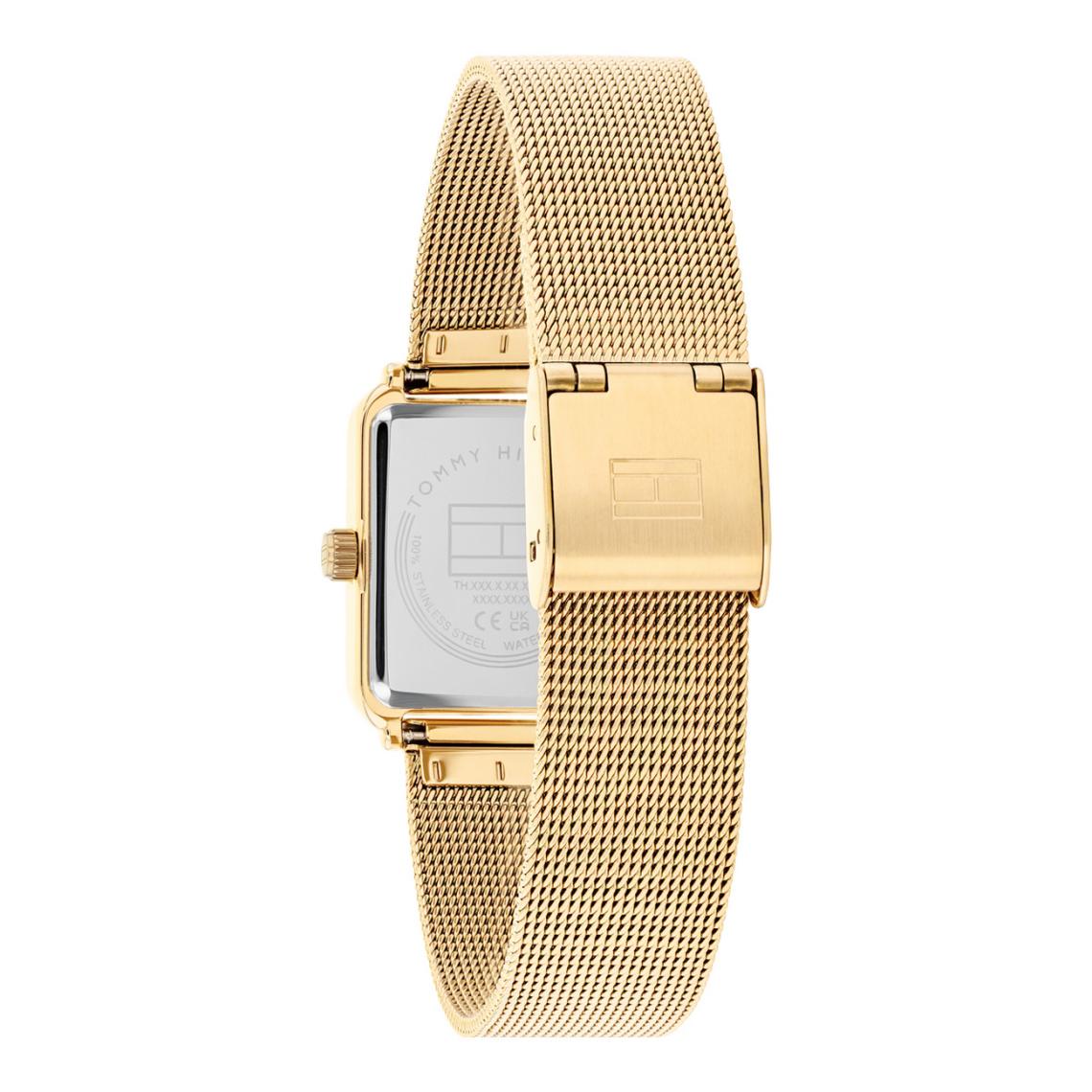 TOMMY HILFIGER GOLD DIAL PAVE LADIES GOLD MESH WATCH