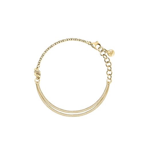 morellato 18k gold plated torchon bracelet with crystals