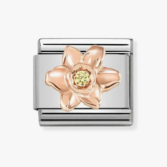 Nomination Classic Rose Gold Daffodil Charm