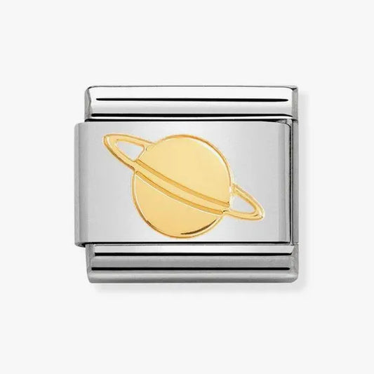 NOMINATION COMPOSABLE CLASSIC LINK GOLD RELIEF PLANET
