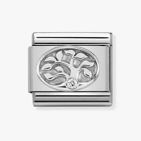 NOMINATION CLASIC SILVERSHINE TREE OF LIFE CHARM WITH ZIRCONIA