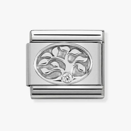 NOMINATION CLASIC SILVERSHINE TREE OF LIFE CHARM WITH ZIRCONIA