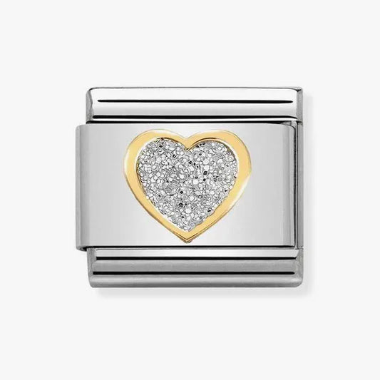 NOMINATION COMPOSABLE CLASSIC LINK GLITTER HEART CHARM