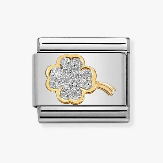 NOMINATION COMPOSABLE CLASSIC LINK GLITTER 4-LEAF CLOVER CHARM