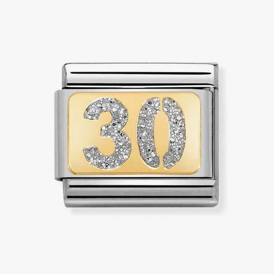 NOMINATION COMPOSABLE CLASSIC LINK GLITTER NUMBER 30 CHARM