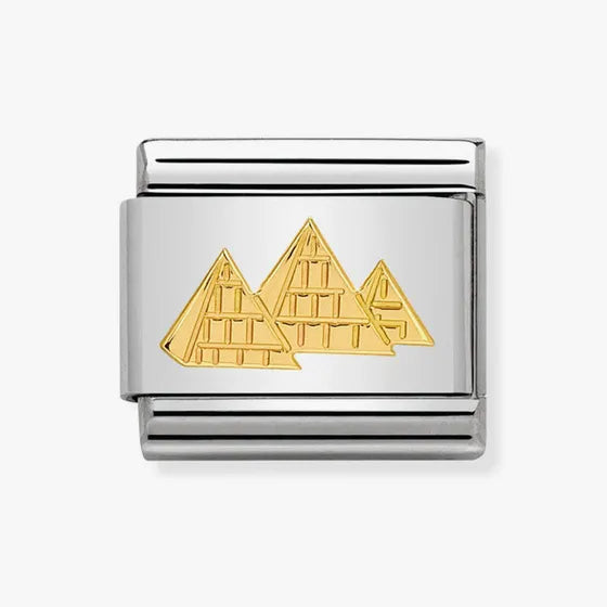 Nomination Classic Gold Pyramids Charm