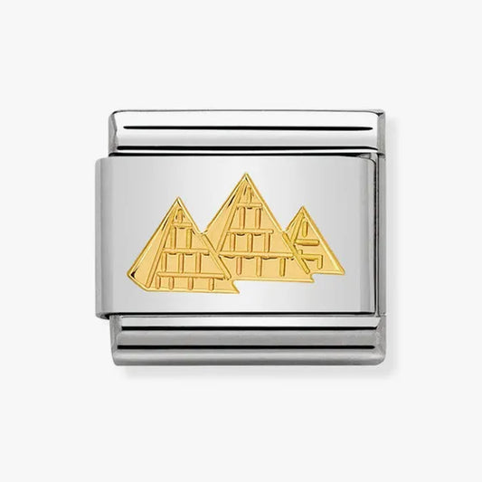 Nomination Classic Gold Pyramids Charm