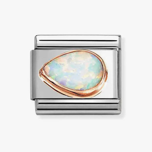Rosegold White OpaL Nomination Charm