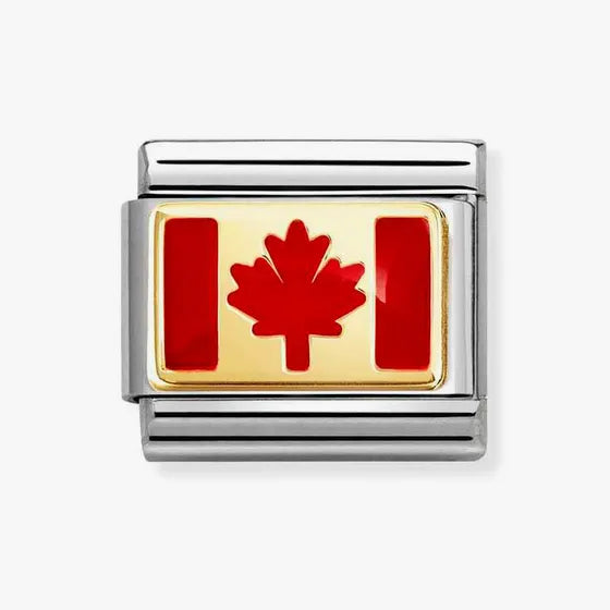 NOMINATION COMPOSABLE CLASSIC LINK CANADA FLAG IN ENAMEL CHARM