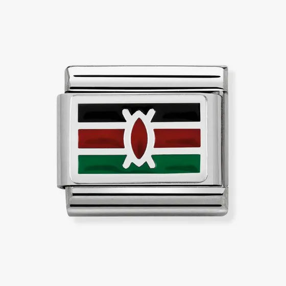Classic Silver & Enamel Kenya Flag Nomination Charm