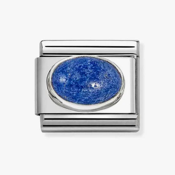 Nomination Classic Silver Oval Lapis Lazuli Charm
