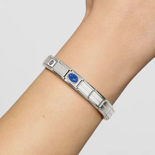 Nomination Classic Silver Oval Lapis Lazuli Charm