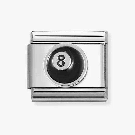 CLASSIC SILVER 8 BALL NOMINATION CHARM
