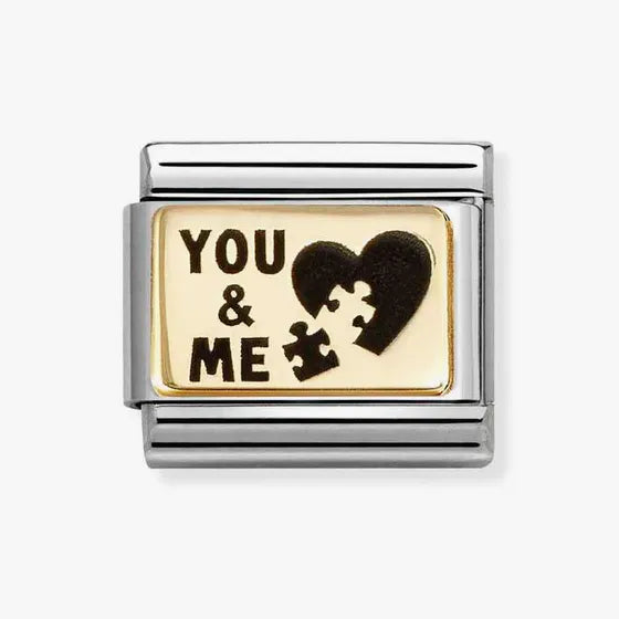 Nomination Classic Gold You & Me Puzzle Piece Charm