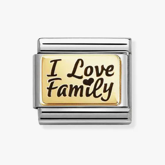 Nomination Classic Gold I Love Family Charm