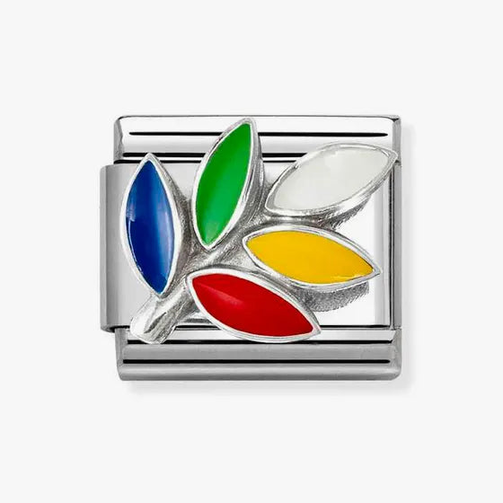 CLASSIC NOMINATION SILVER RAINBOW OLIVE BRANCH CHARM