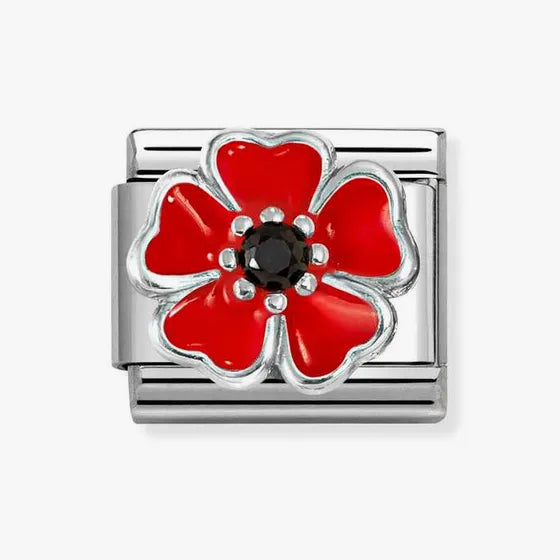 Red & Black Flower Nomination Charm