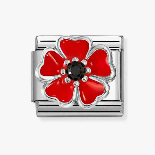 Red & Black Flower Nomination Charm