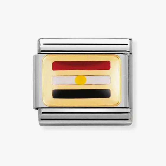 Nomination Classic Gold & Enamel Flag Of Egypt Charm