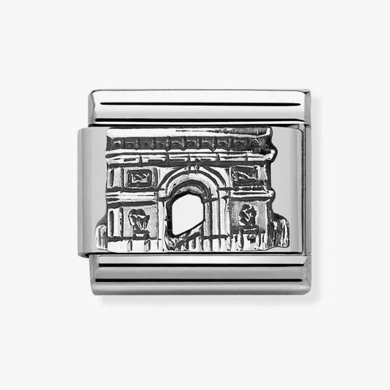 Nomination Composable Classic Link Arc de Triomphe symbol in Silver