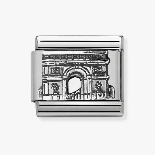 Nomination Composable Classic Link Arc de Triomphe symbol in Silver