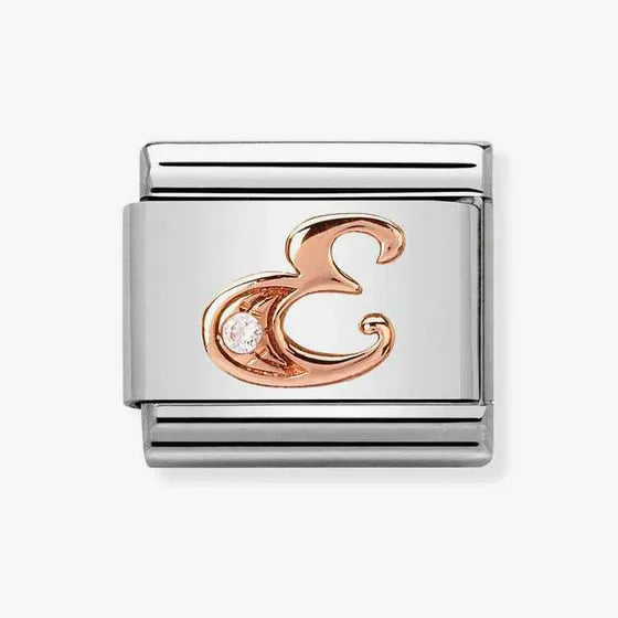 Nomination Classic Rose Gold Letter E Charm
