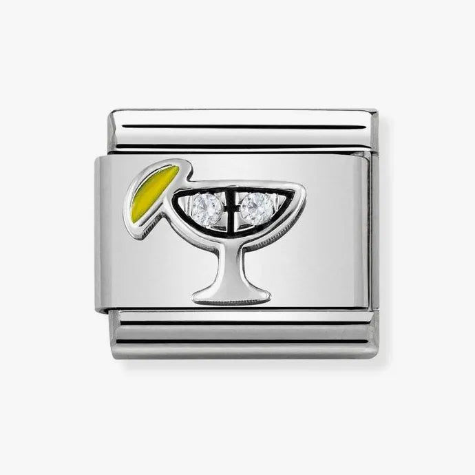 Nomination Composable Classic Link Cocktail with yellow Zirkonia charm