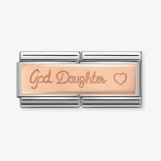 COMPOSABLE CLASSIC GODDAUGHTER DOUBLE LINK NOMINATION CHARM