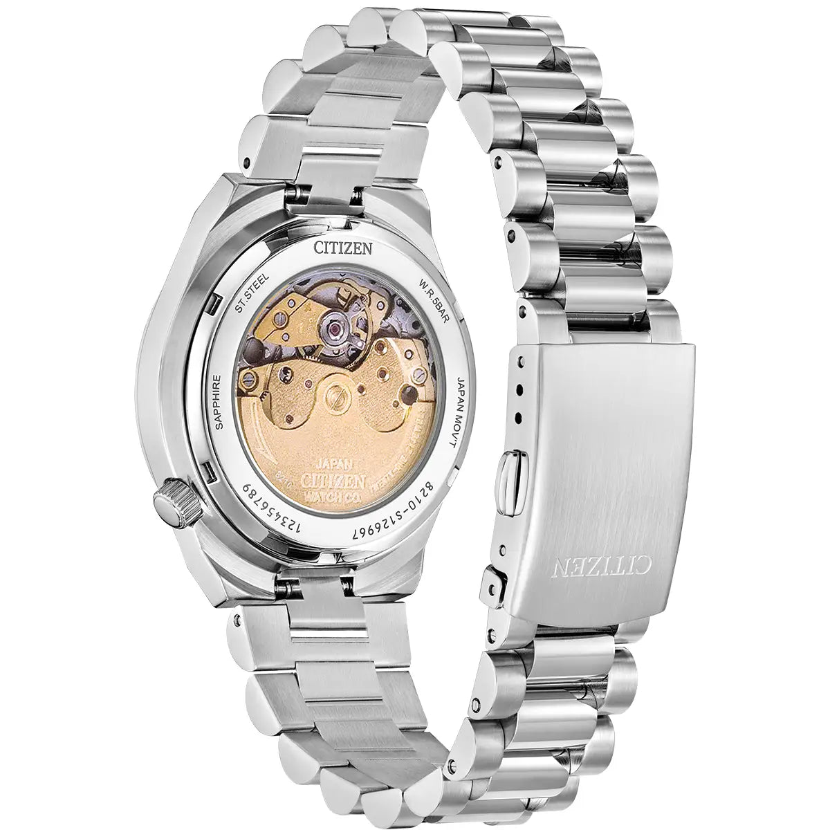 CITIZEN TURQUOISE DIAL GENTS AUTOMATIC STAINLESS STEEL WATCH