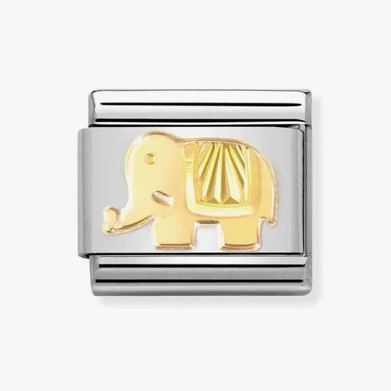 CLASSIC GOLD ELEPHANT CHARM WITH COAT