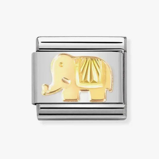 CLASSIC GOLD ELEPHANT CHARM WITH COAT