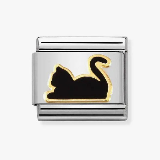 NOMINATION COMPOSABLE CLASSIC LINK, BLACK CAT SYMBOL CHARM