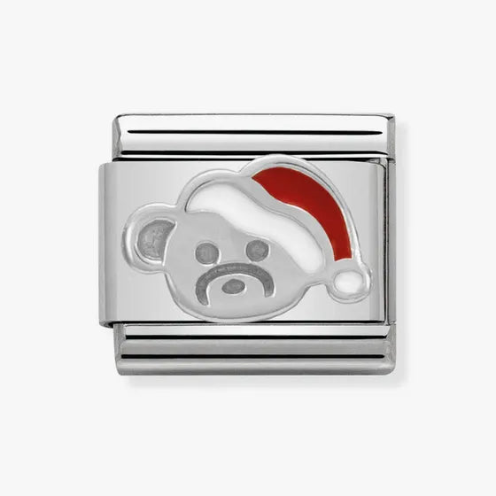 TEDDY BEAR WITH CHRISTMAS HAT NOMINATION CHARM