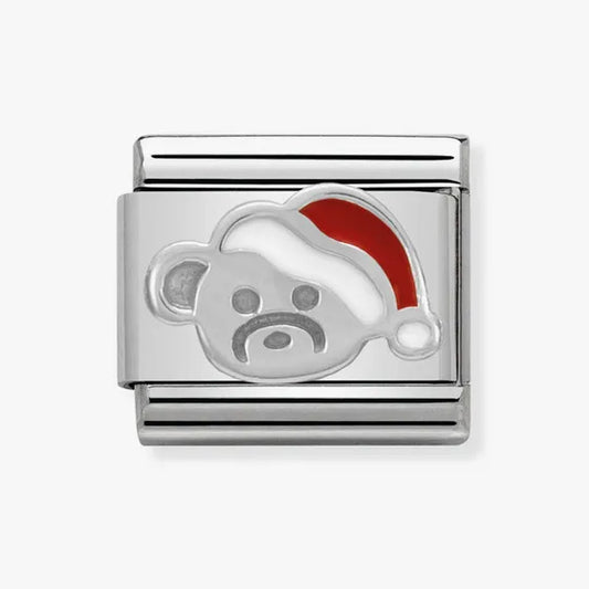 TEDDY BEAR WITH CHRISTMAS HAT NOMINATION CHARM