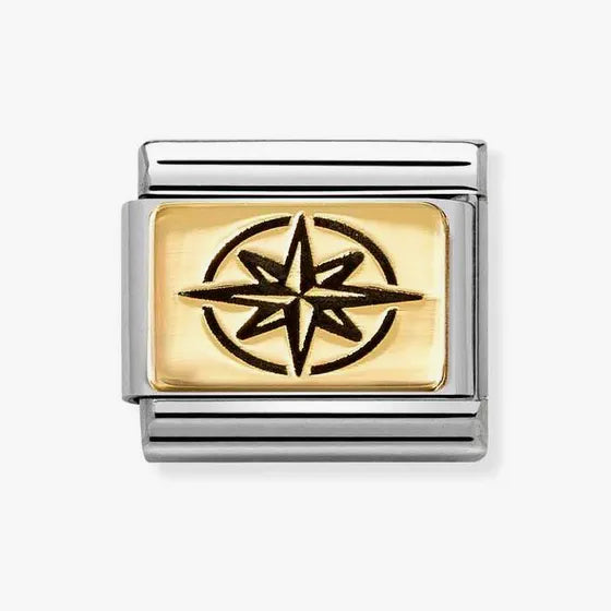 Nomination Gold Wind Rose Charm