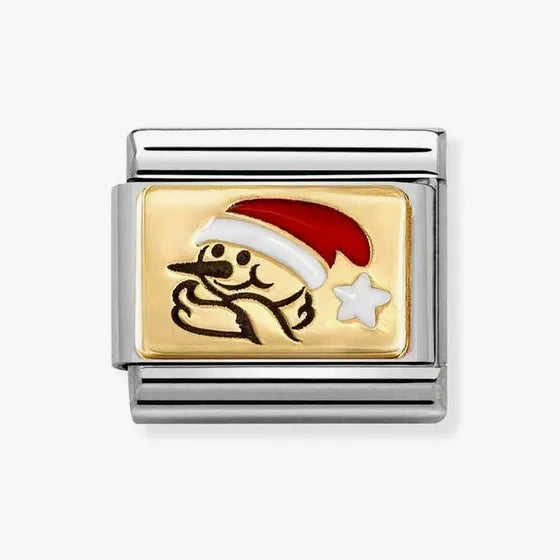 Nomination Composable Classic Link, Snowman, Santa Hat Charm
