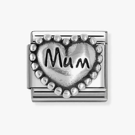 Composable Classic Link, Heart MUM, vintage look Charm