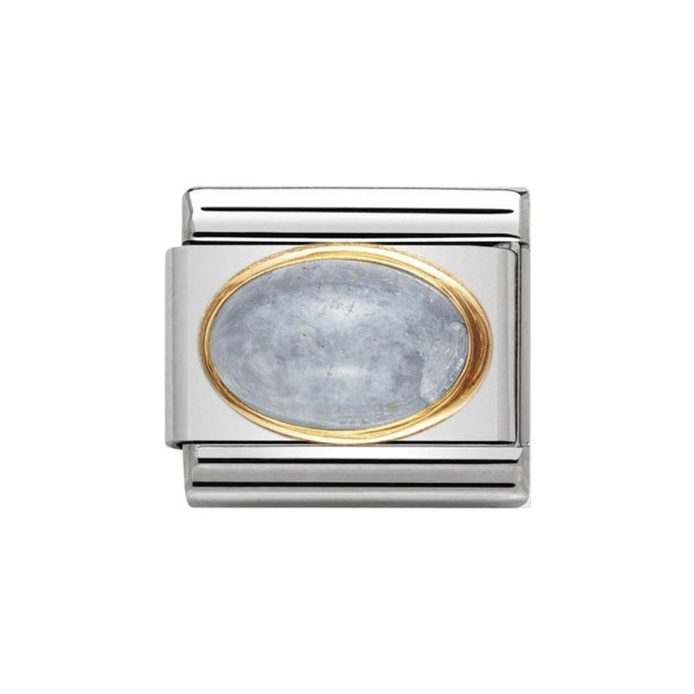 Nomination CLASSIC Gold Oval Aquamarine Charm