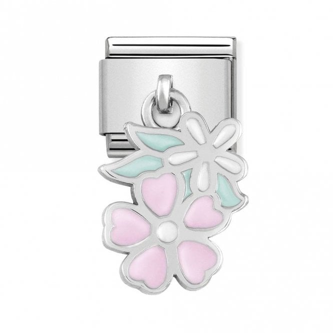Nomination Composable Drop Link "Flowers" Silver
