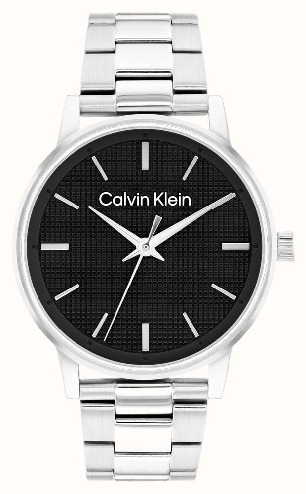 CALVIN KLEIN BLACK DIAL GENTS STAINLESS STEEL WATCH