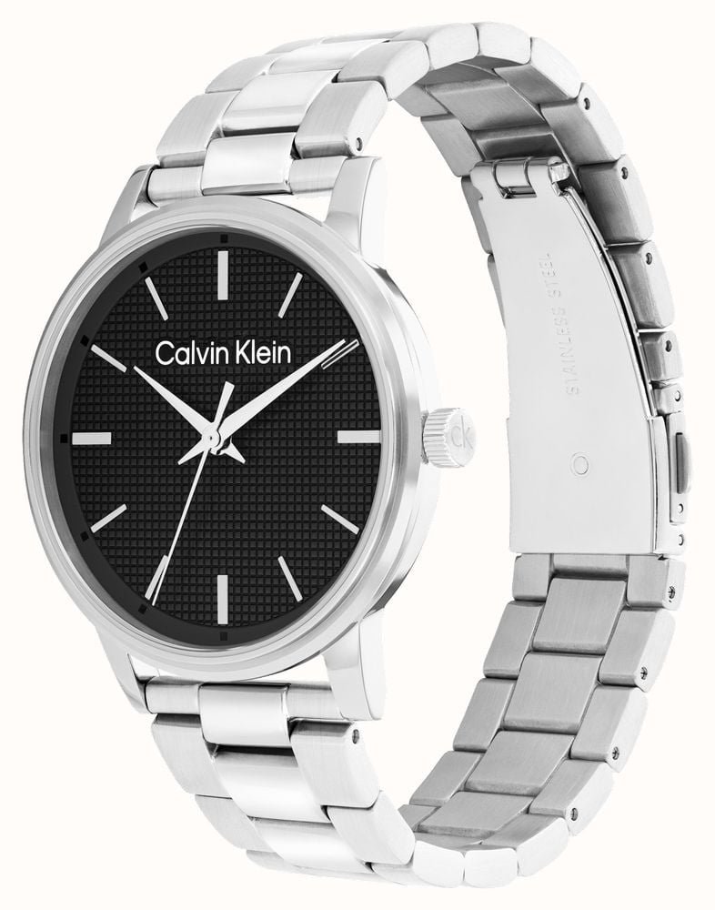 CALVIN KLEIN BLACK DIAL GENTS STAINLESS STEEL WATCH