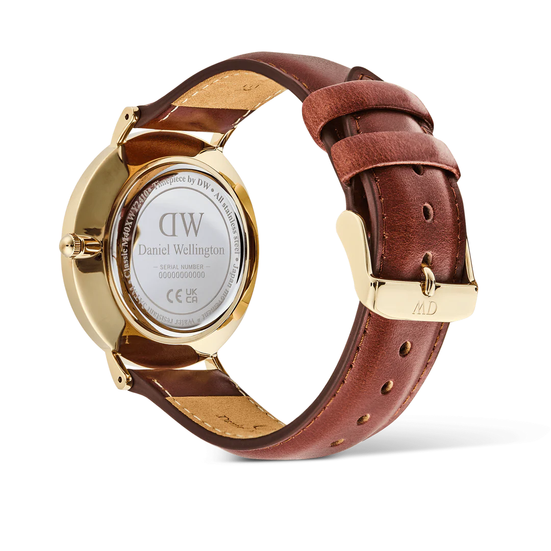 DW CLASSIC ST MAWES GOLD DIAL WATCH