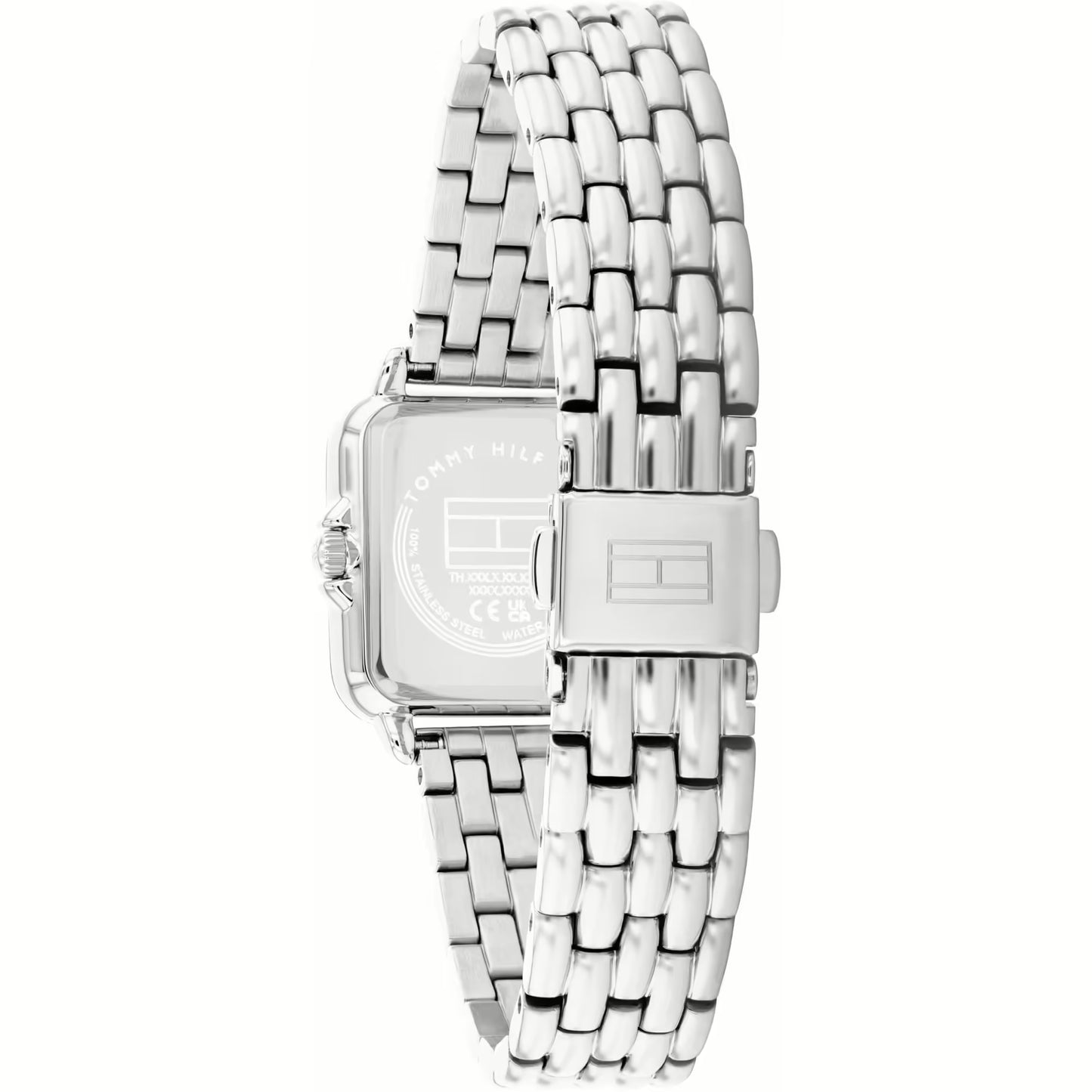 TOMMY HILFIGER WHITE SQUARE DIAL STAINLESS STEEL WATCH