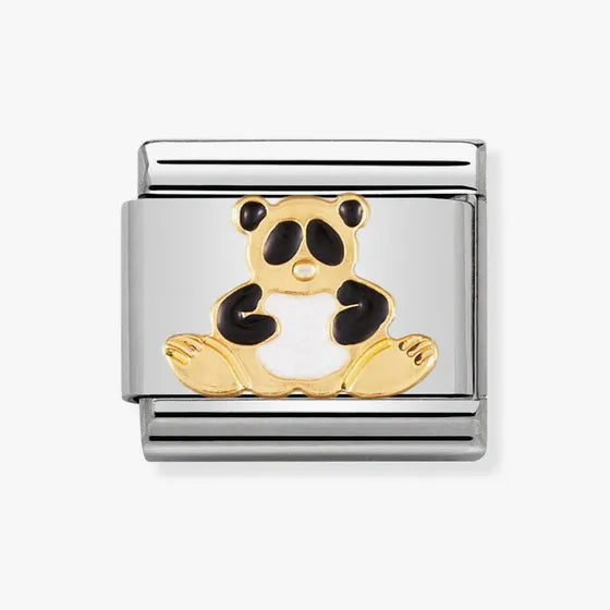 Nomination Classic Gold & Enamel Panda Charm