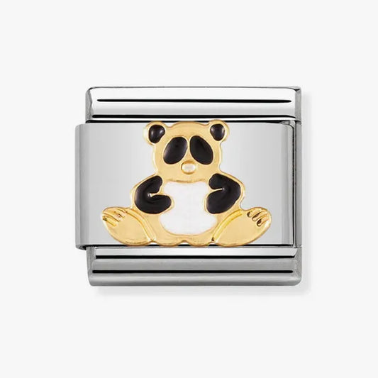 Nomination Classic Gold & Enamel Panda Charm