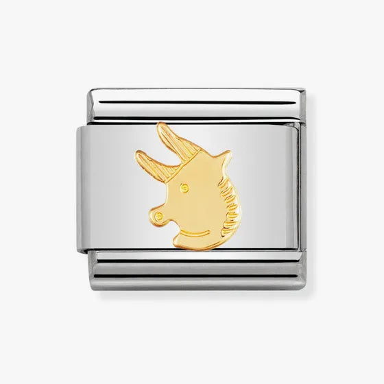 COMPOSABLE Classic TAURUS ZODIAC charm in stainless steel with 18k gold