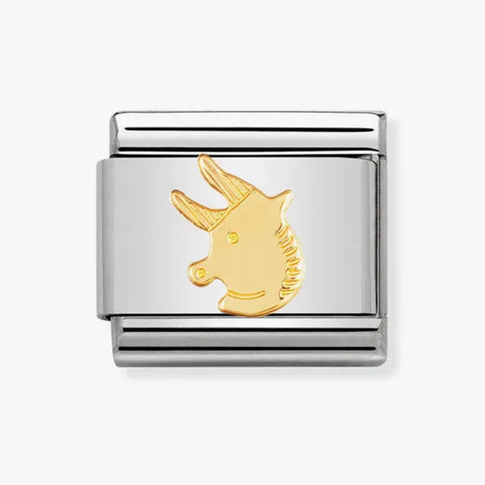 COMPOSABLE Classic TAURUS ZODIAC charm in stainless steel with 18k gold