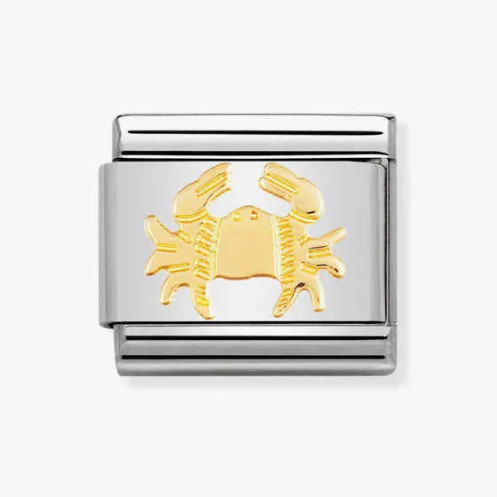 COMPOSABLE Classic CANCER ZODIAC charm in stainless steel with 18k gold